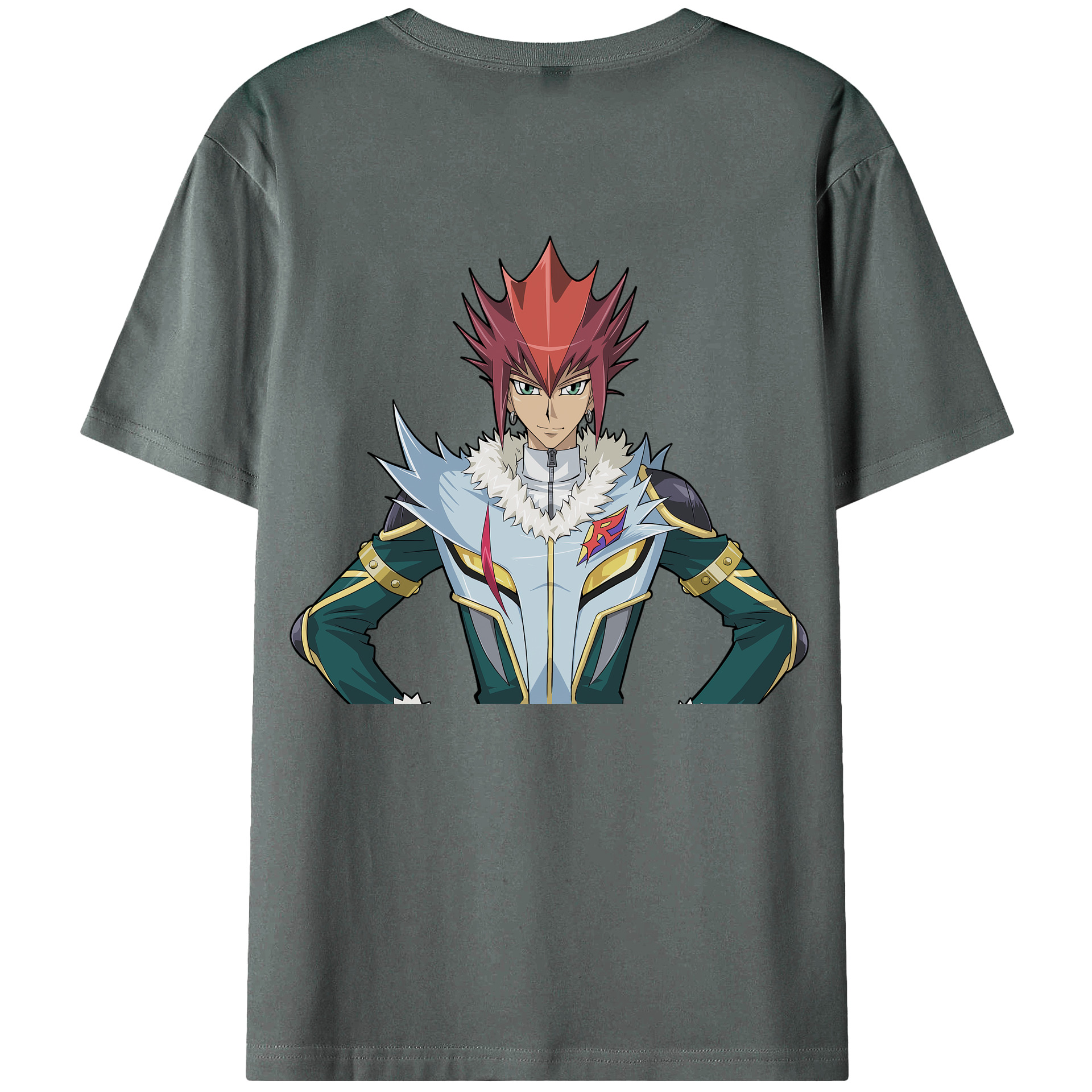 （画像用） 遊☆戯☆王 Yu-Gi-Oh! 綿100％ メンズ半袖Tシャツ（バックプリント） 通気性
